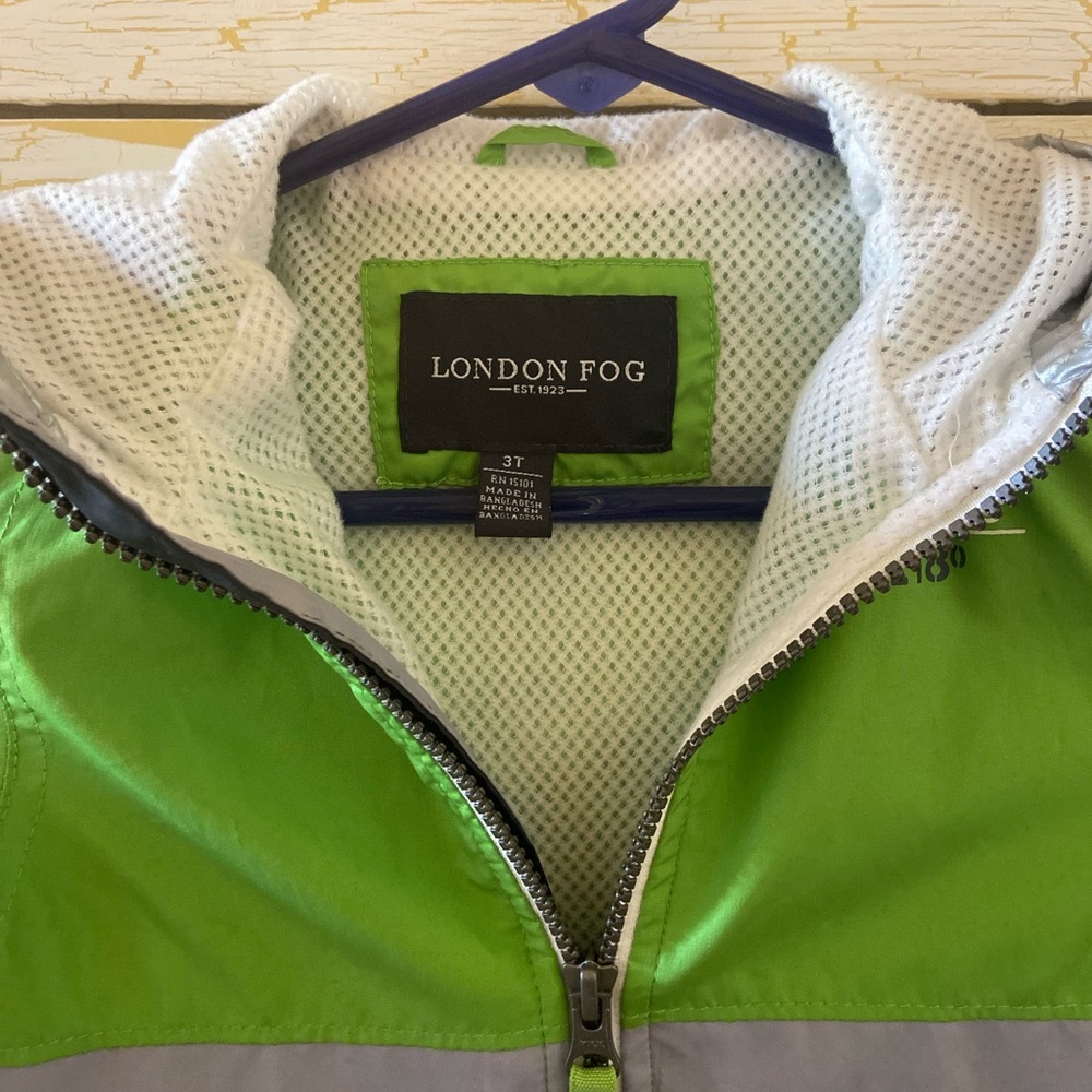Boys Green London Fog Raincoat 3T